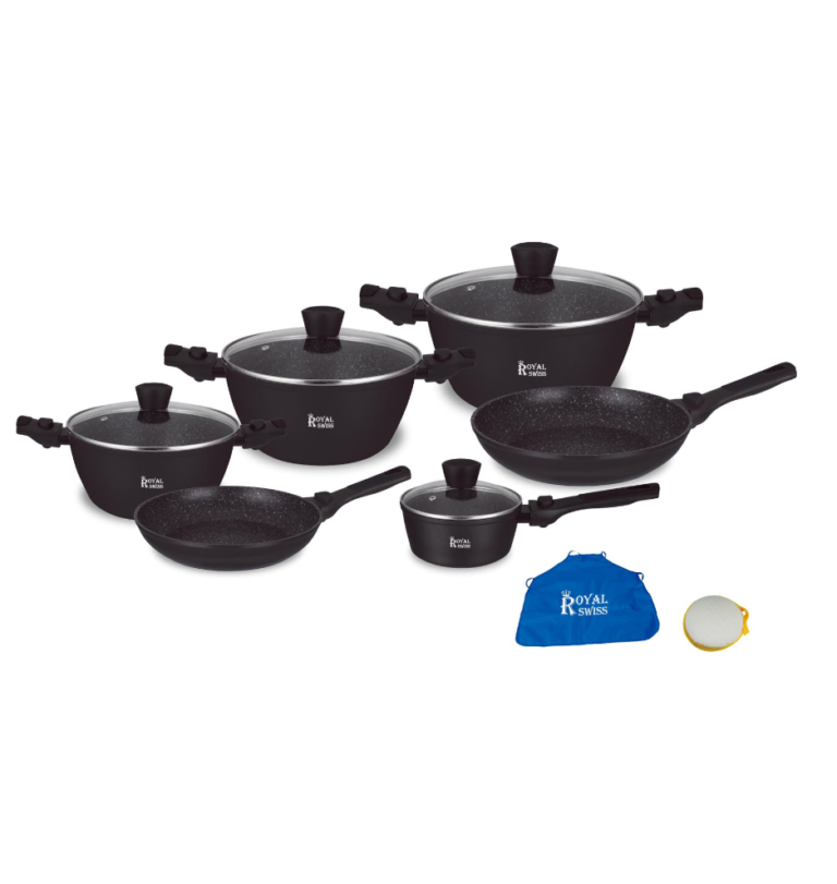 Batterie de cuisine en pierre - Royal Swiss Livraison Gratuite en Europe